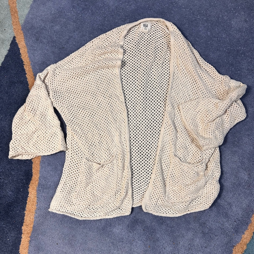 Billabong knit cream cardigan